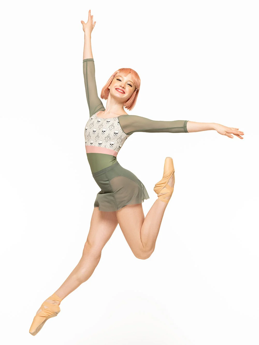 A-Line Skirt Dark Sage Mesh RTW - Image 3