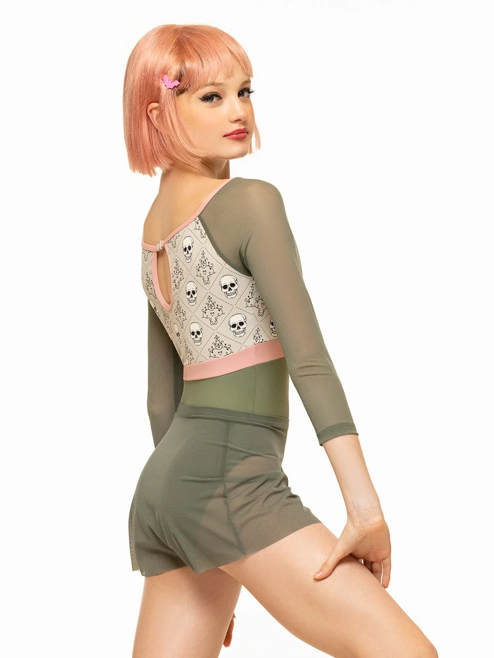 A-Line Skirt Dark Sage Mesh RTW - Image 4