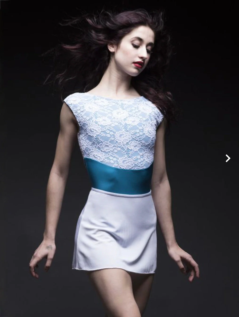 A-Line Skirt White Jersey RTW - Image 3