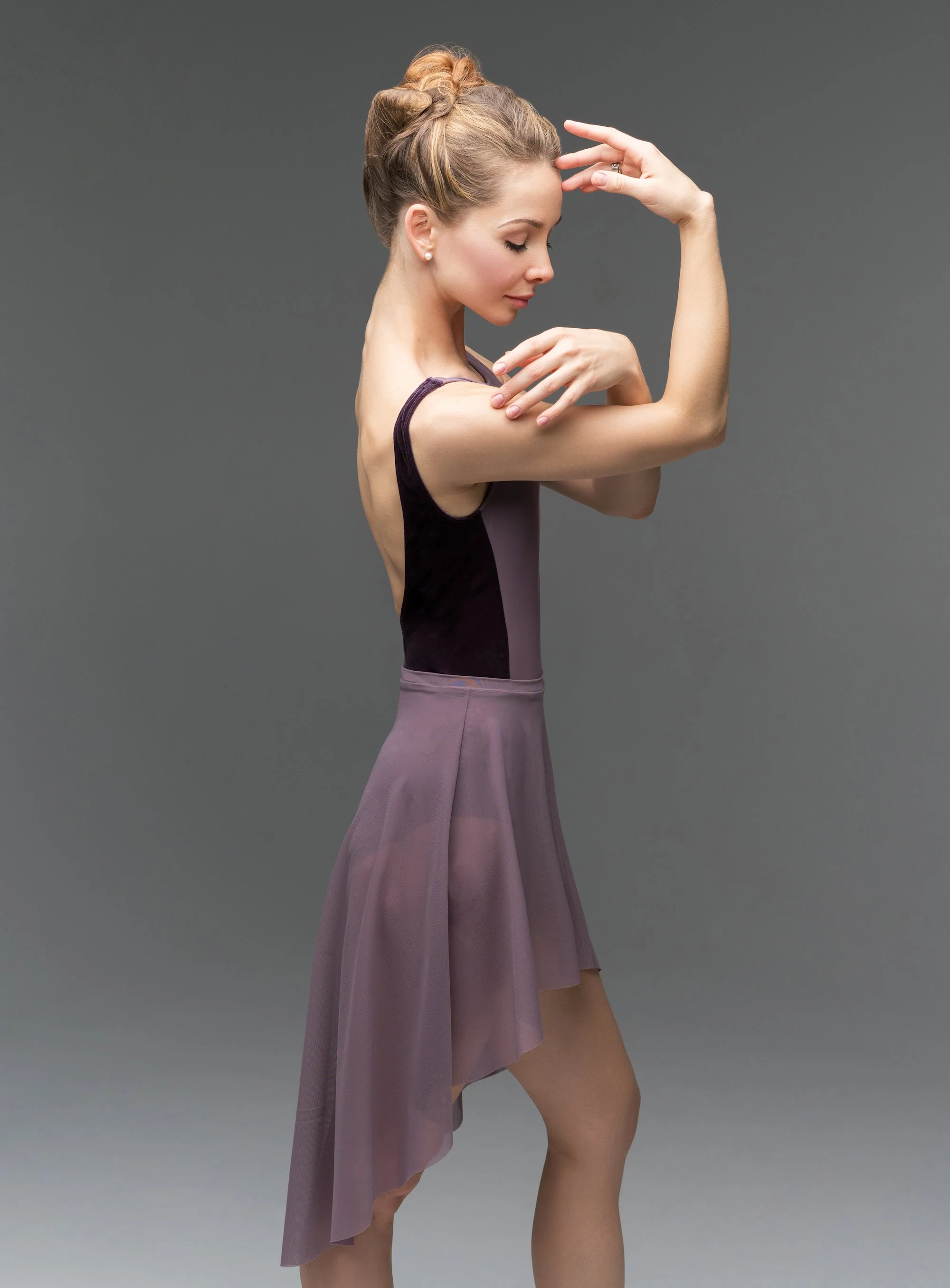 Allison Kids Mauve Velvet Leotard RTW - Image 10