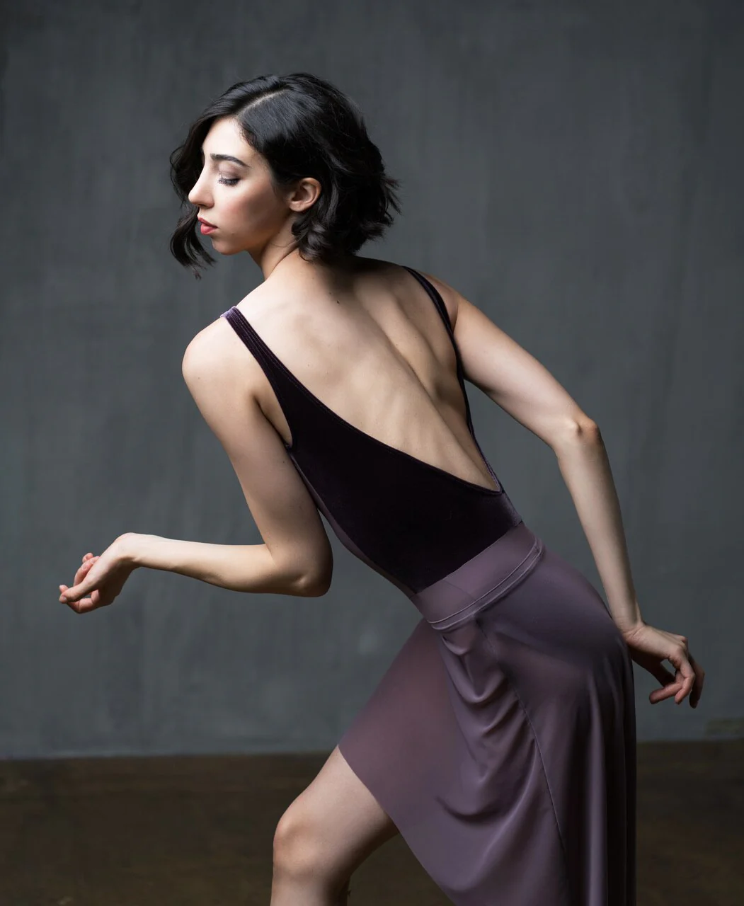 Allison Kids Mauve Velvet Leotard RTW - Image 12