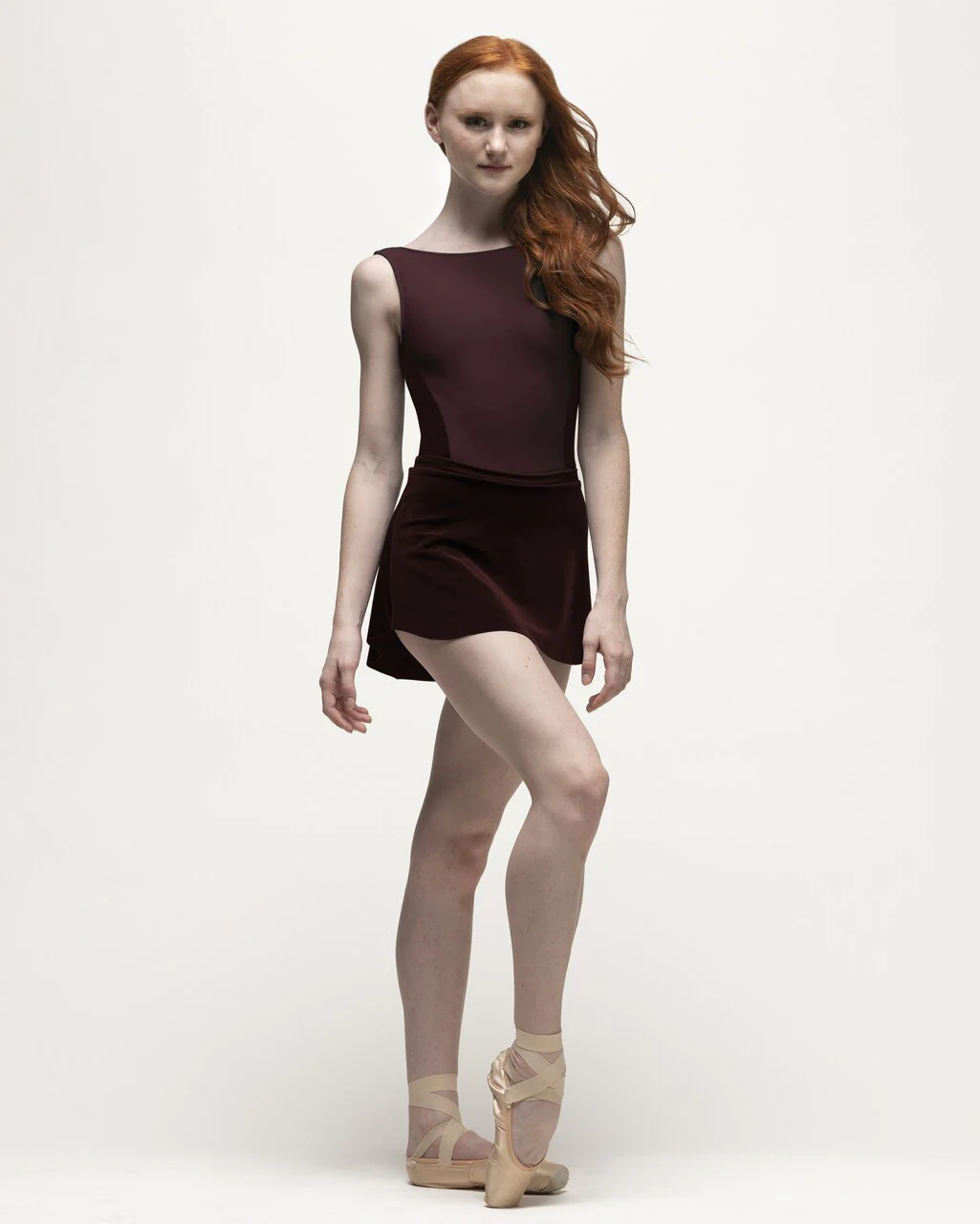 Allison Kids Spiced Wine Velvet Leotard RTW - Image 3