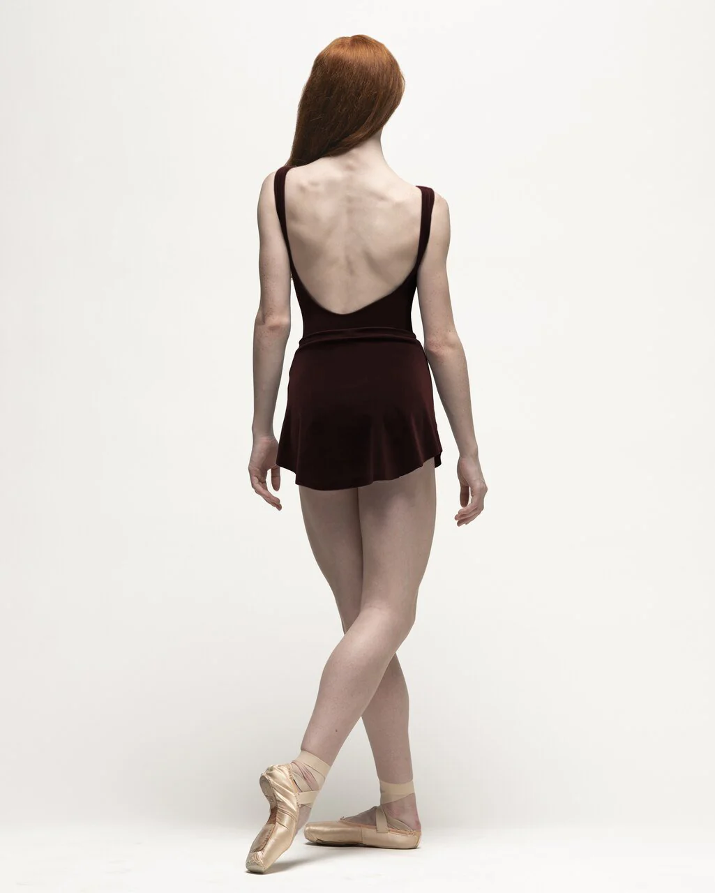 Allison Kids Spiced Wine Velvet Leotard RTW - Image 4