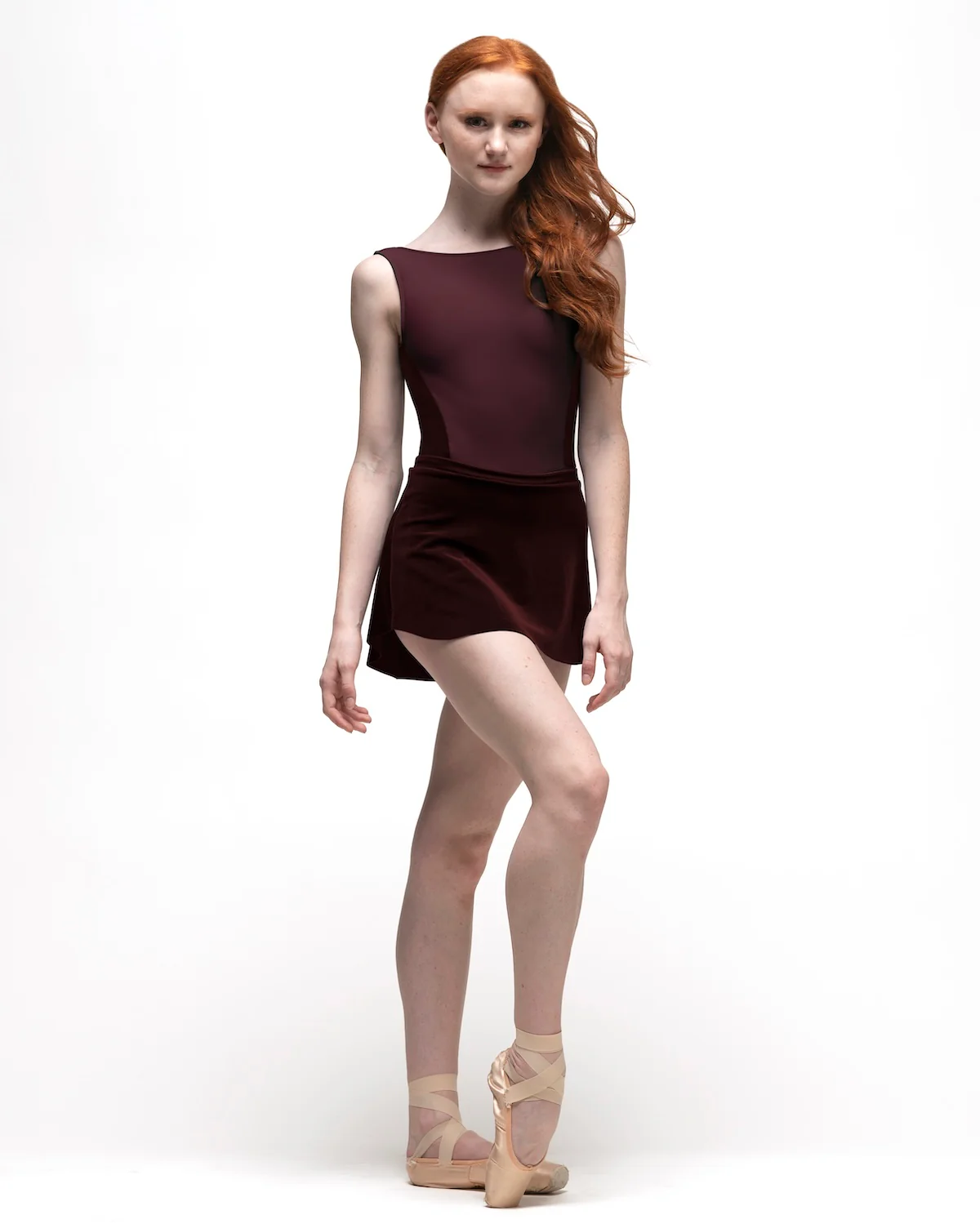 Allison Sangria Velvet Leotard RTW - Image 9