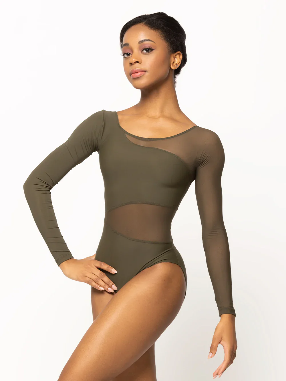 Amelie Dark Olive Kids Leotard RTW - Image 3