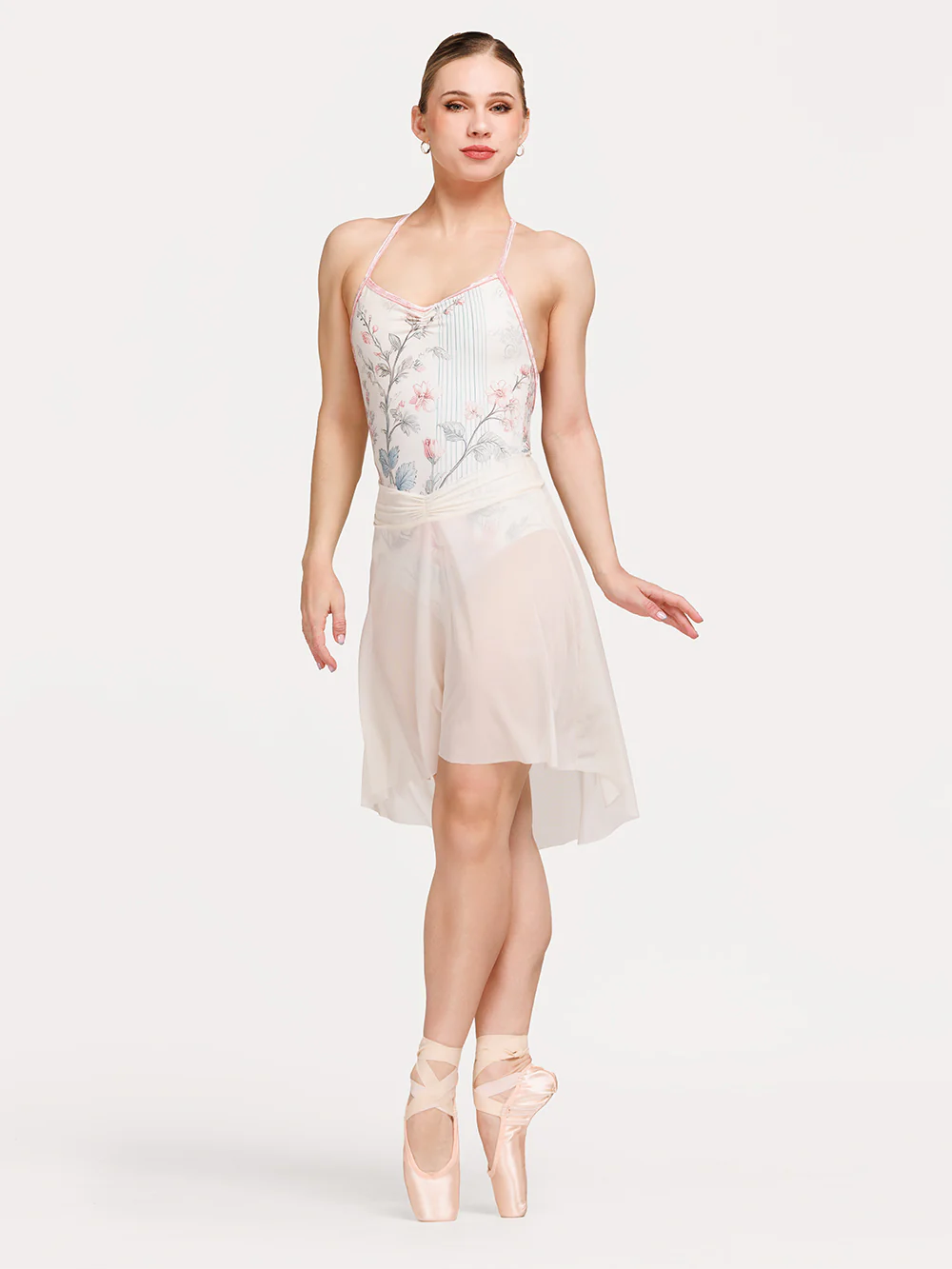 Amora Long High-Low Skirt Cream Mesh Kids RTW - Image 3