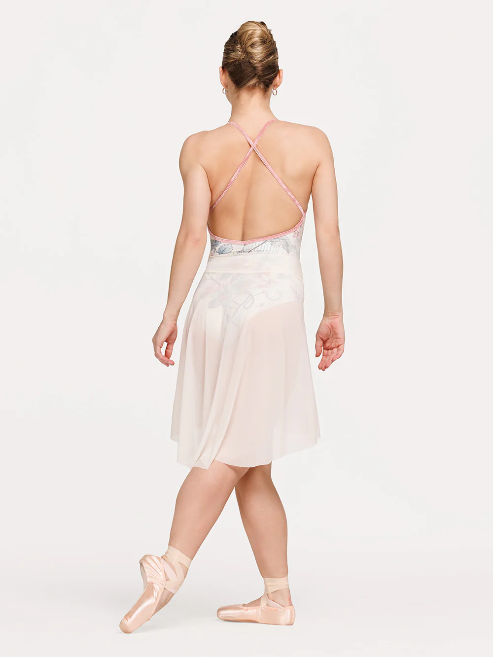 Amora Long High-Low Skirt Cream Mesh Kids RTW - Image 4