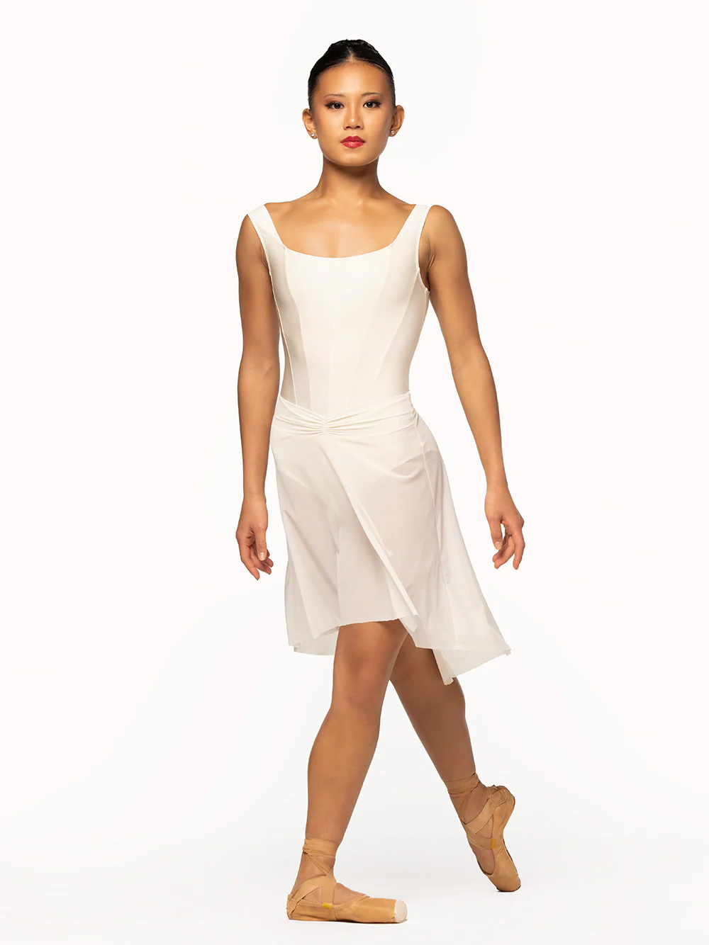 Amora Long High-Low Skirt Cream Mesh Kids RTW - Image 7