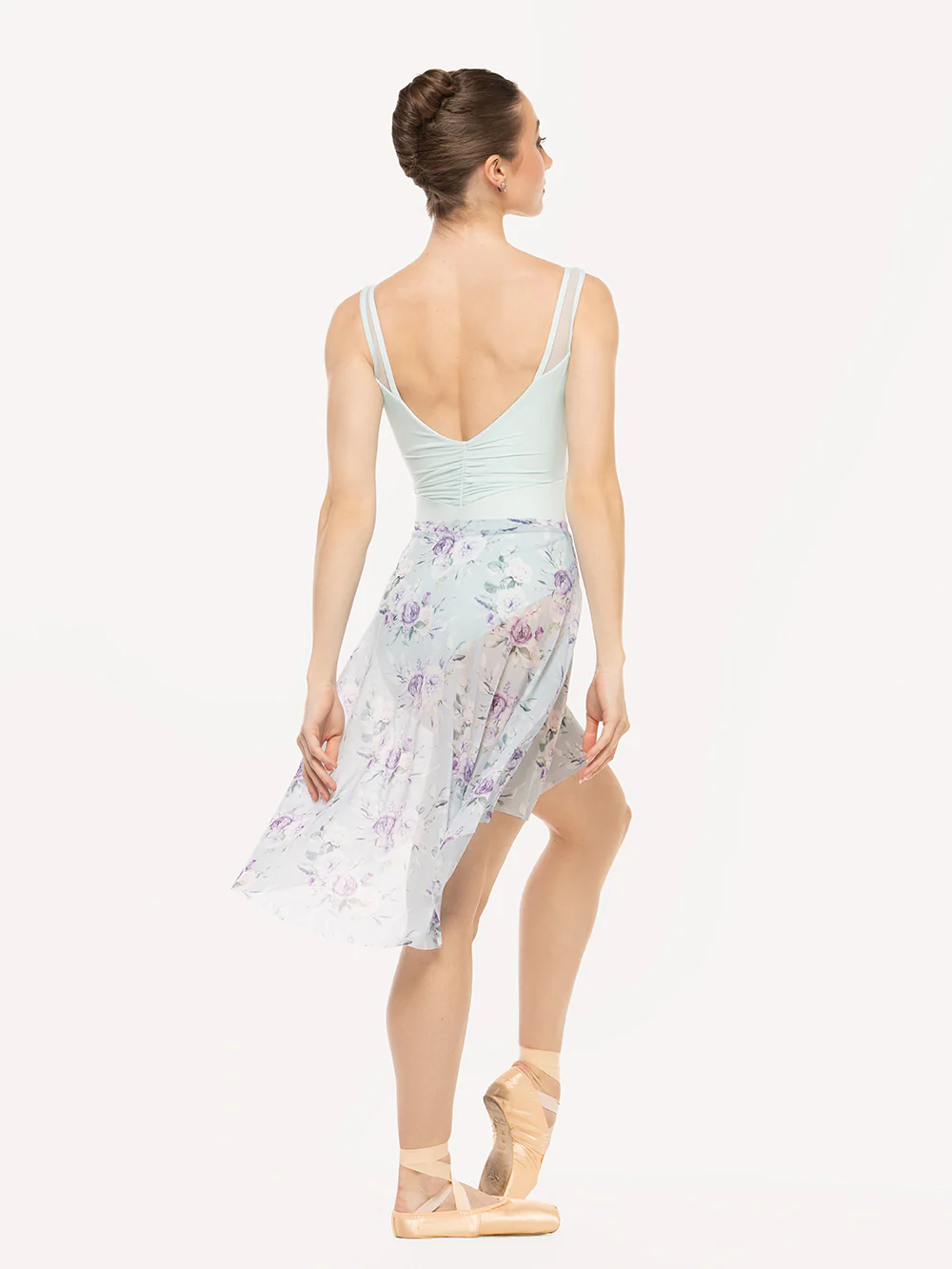 Amora Long High-Low Skirt Moonlit Garden Baby Blue Mesh RTW - Image 2