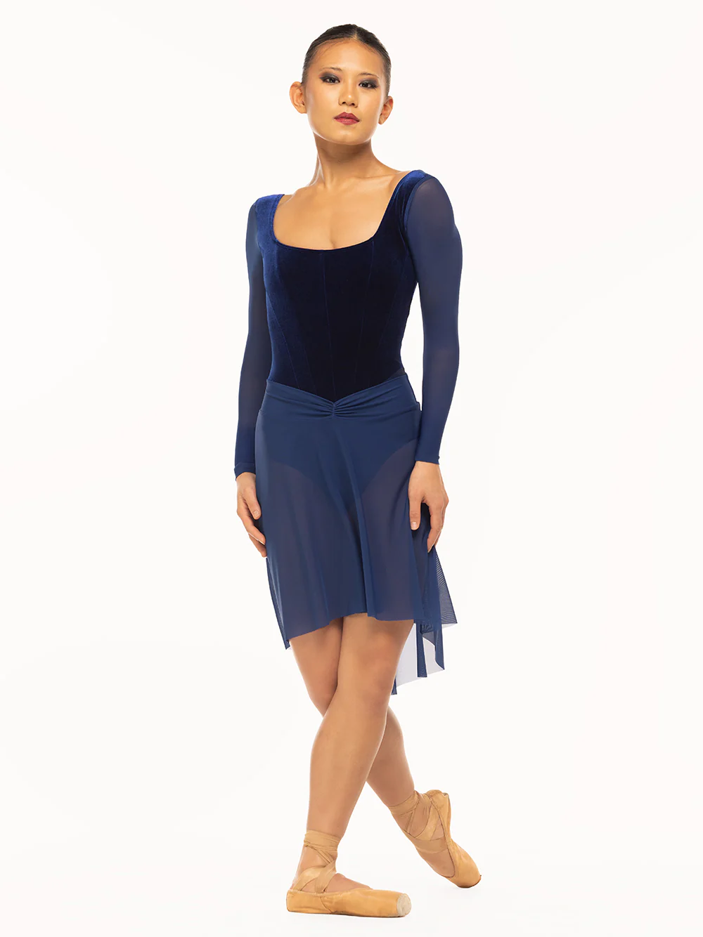 Amora Long High-Low Skirt Sapphire Mesh Kids RTW