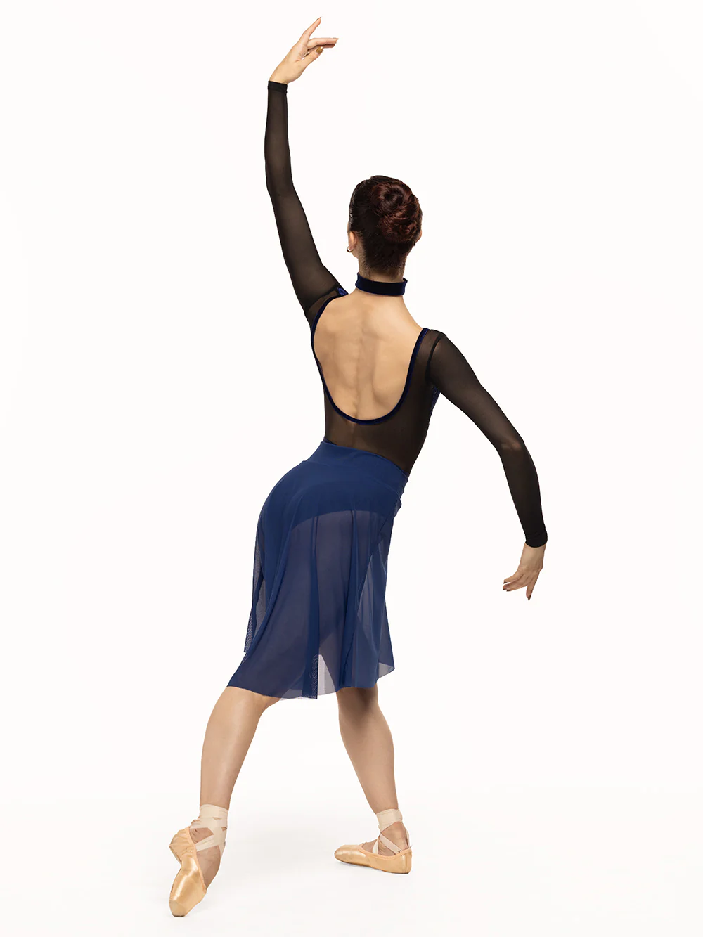 Amora Long High-Low Skirt Sapphire Mesh RTW - Image 4
