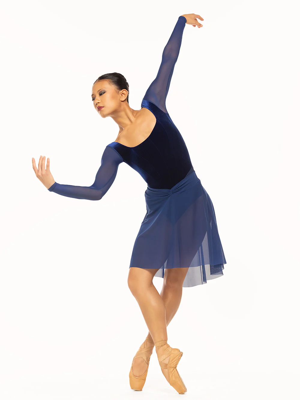 Amora Long High-Low Skirt Sapphire Mesh RTW - Image 6