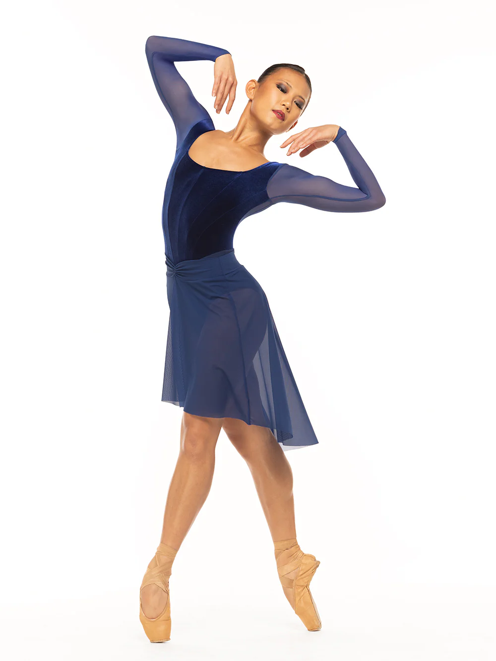 Amora Long High-Low Skirt Sapphire Mesh RTW - Image 8