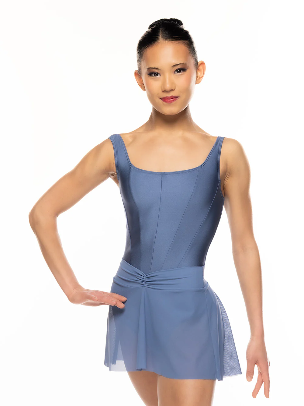 Amora Short Skirt Blue Steel Mesh Kids RTW