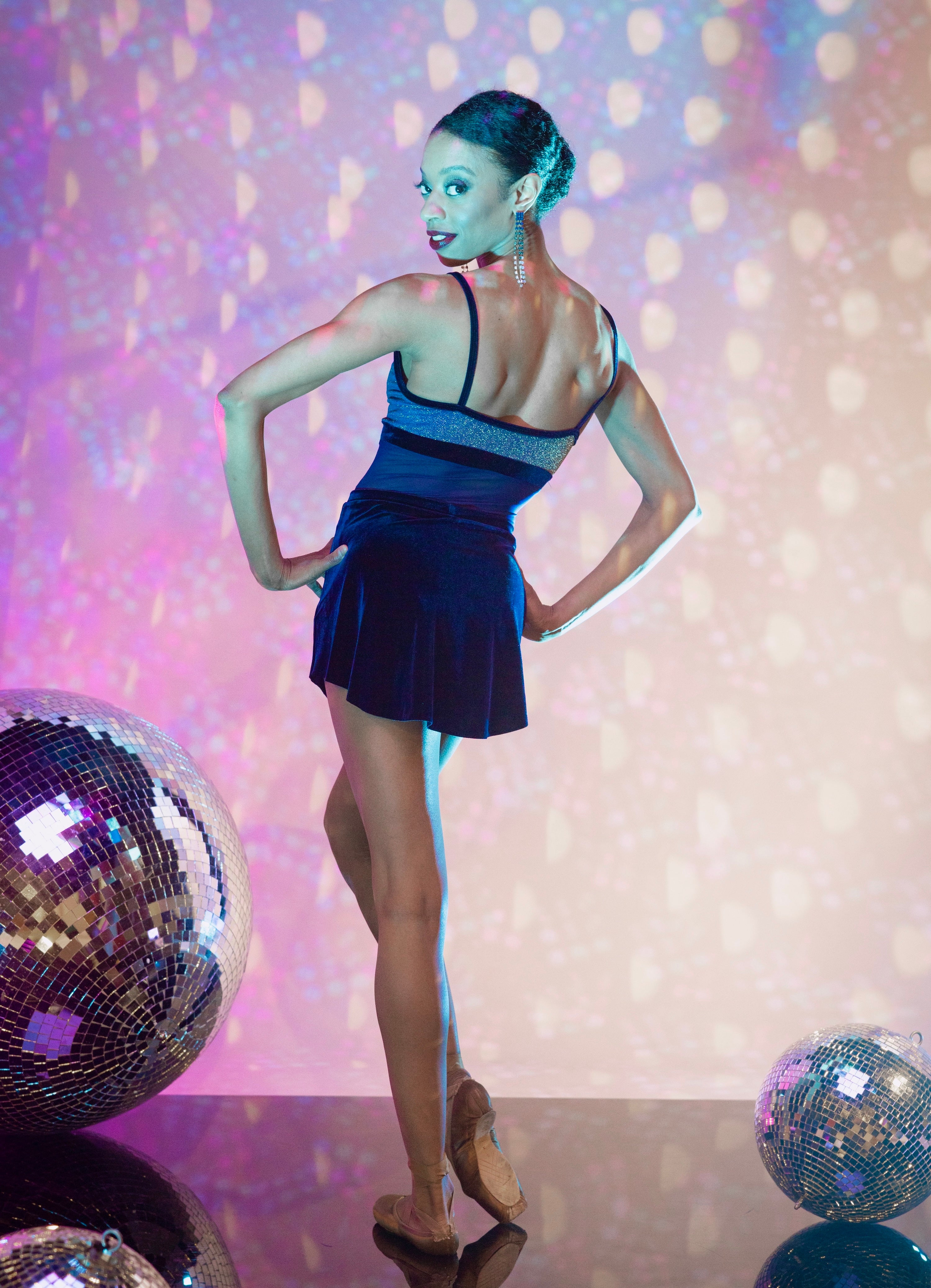 Ariel Leotard Navy Gold Lurex Kids RTW - Image 8