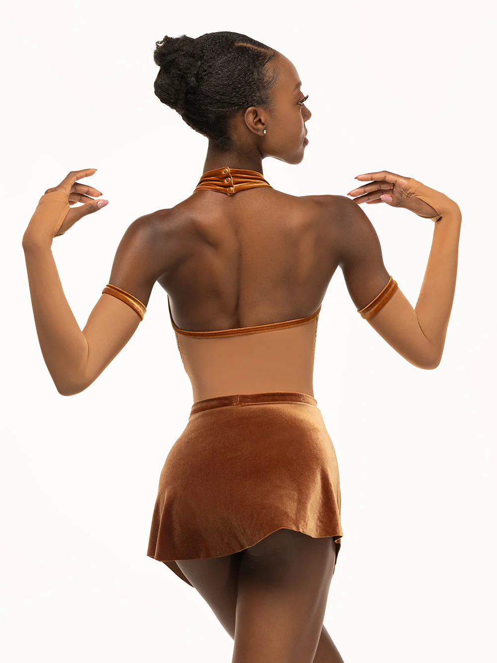 Tulip Skirt Cognac Velvet Kids RTW - Image 5