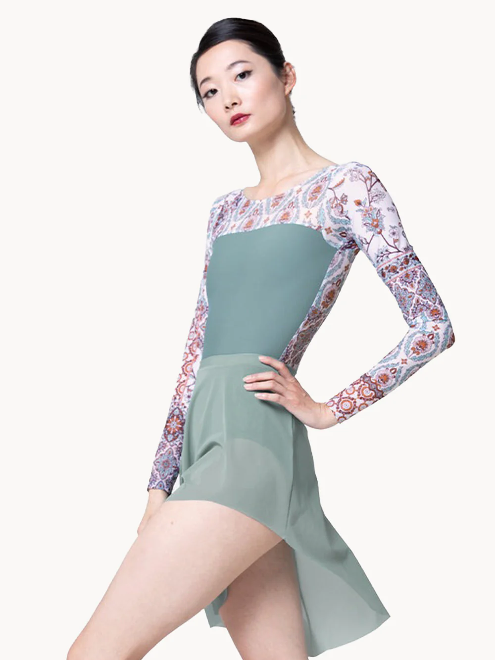 Asymmetrical Short Skirt Moonstone Mesh RTW - Image 3