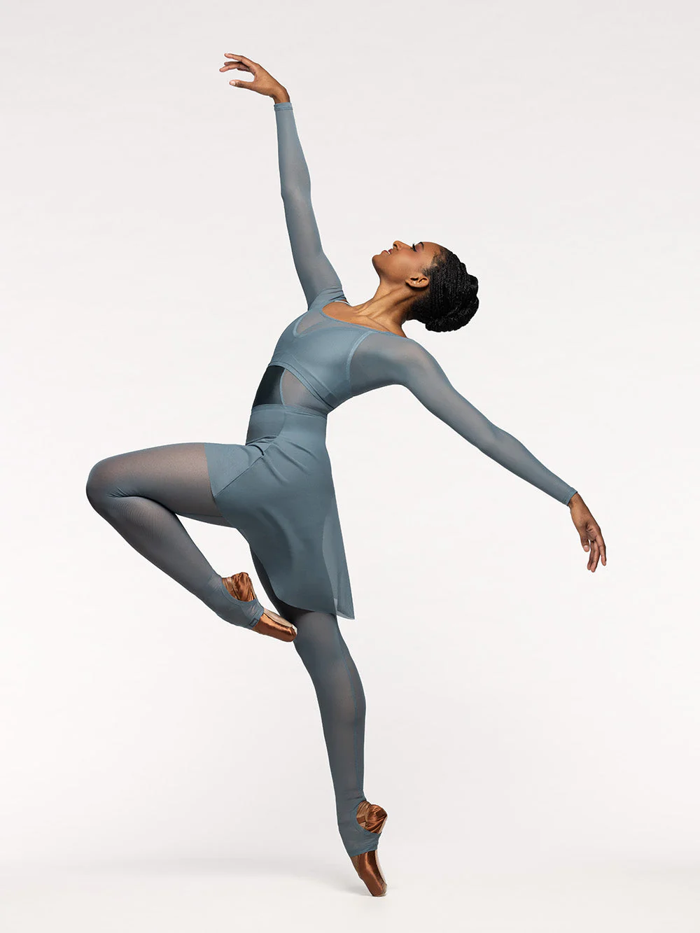 Back Seam Crop Top Blue Agave Mesh RTW - Image 8