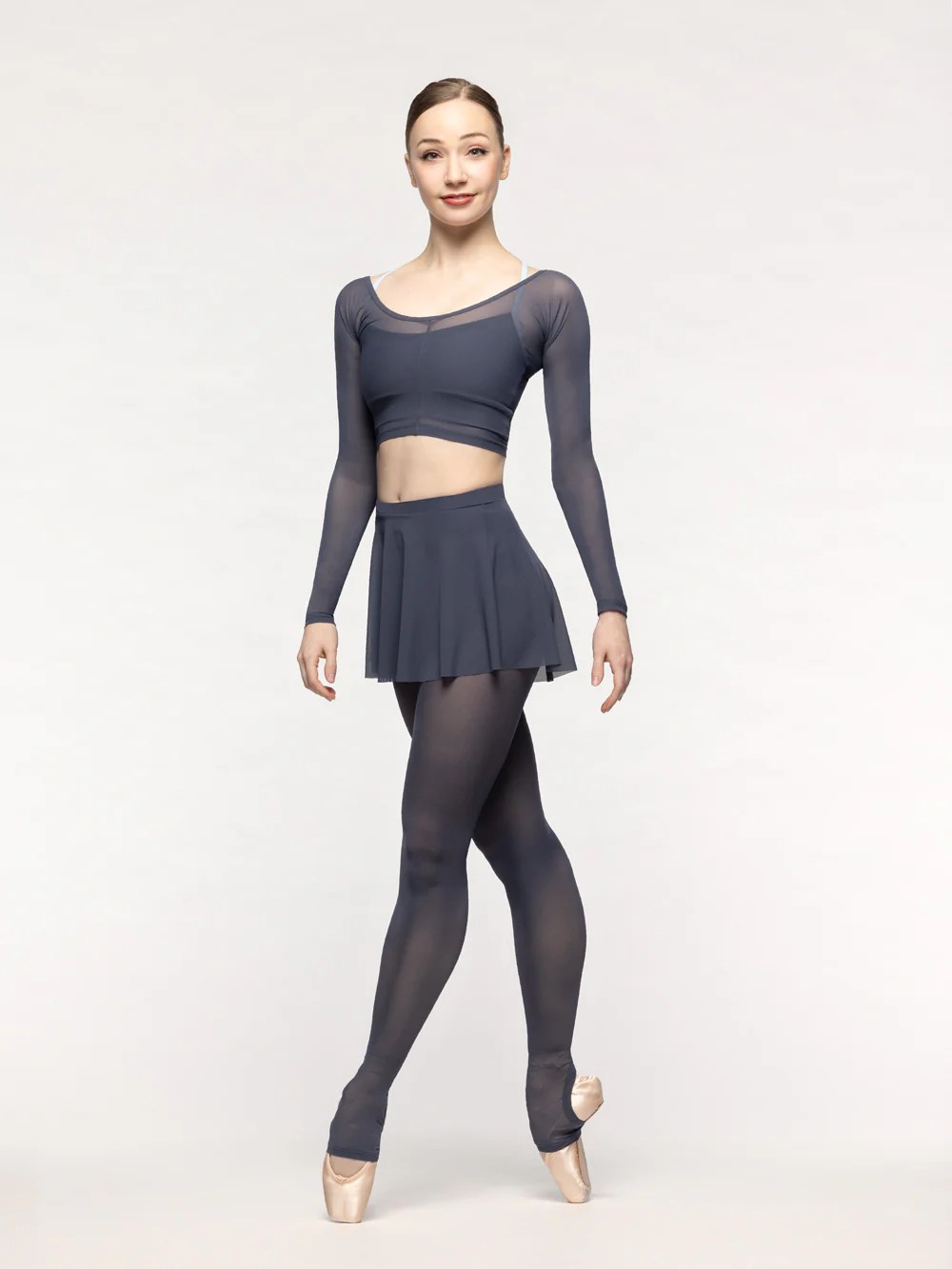 Back Seam Crop Top Graphite Mesh Kids RTW - Image 7