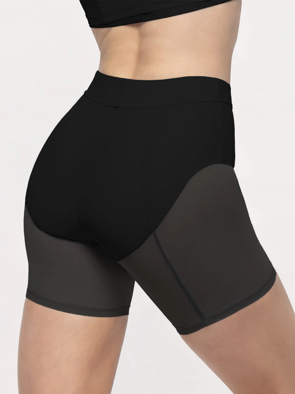 Back Seam Shorts Black Mesh Kids RTW - Image 2