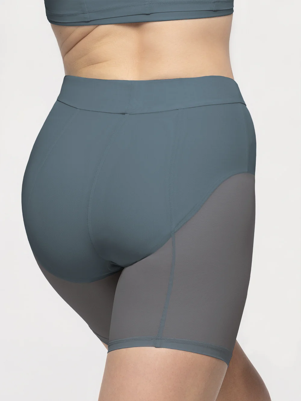 Back Seam Shorts Blue Agave Mesh Kids RTW - Image 2