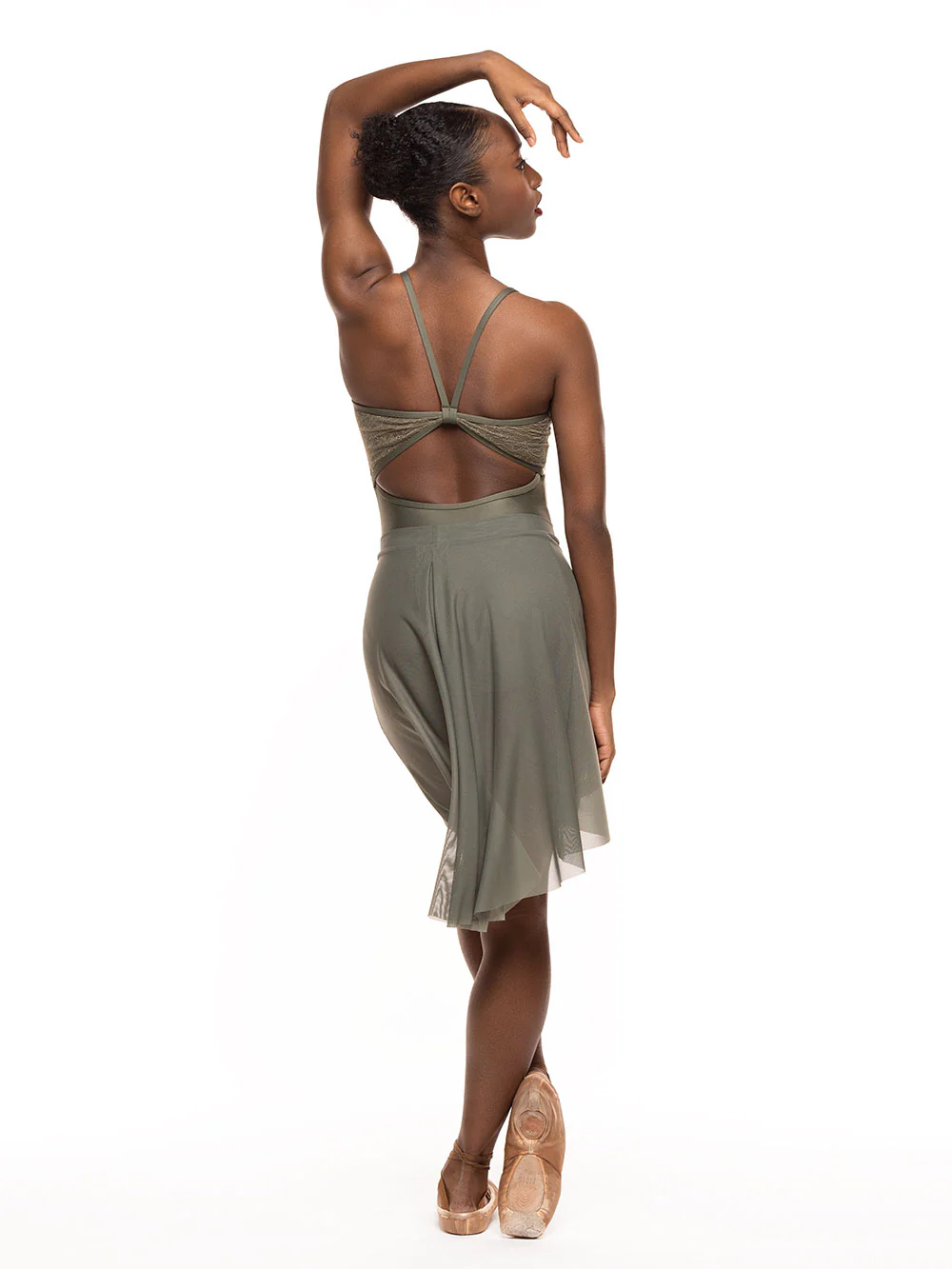 Back Tuck Skirt Dusty Olive Mesh Kids RTW - Image 7