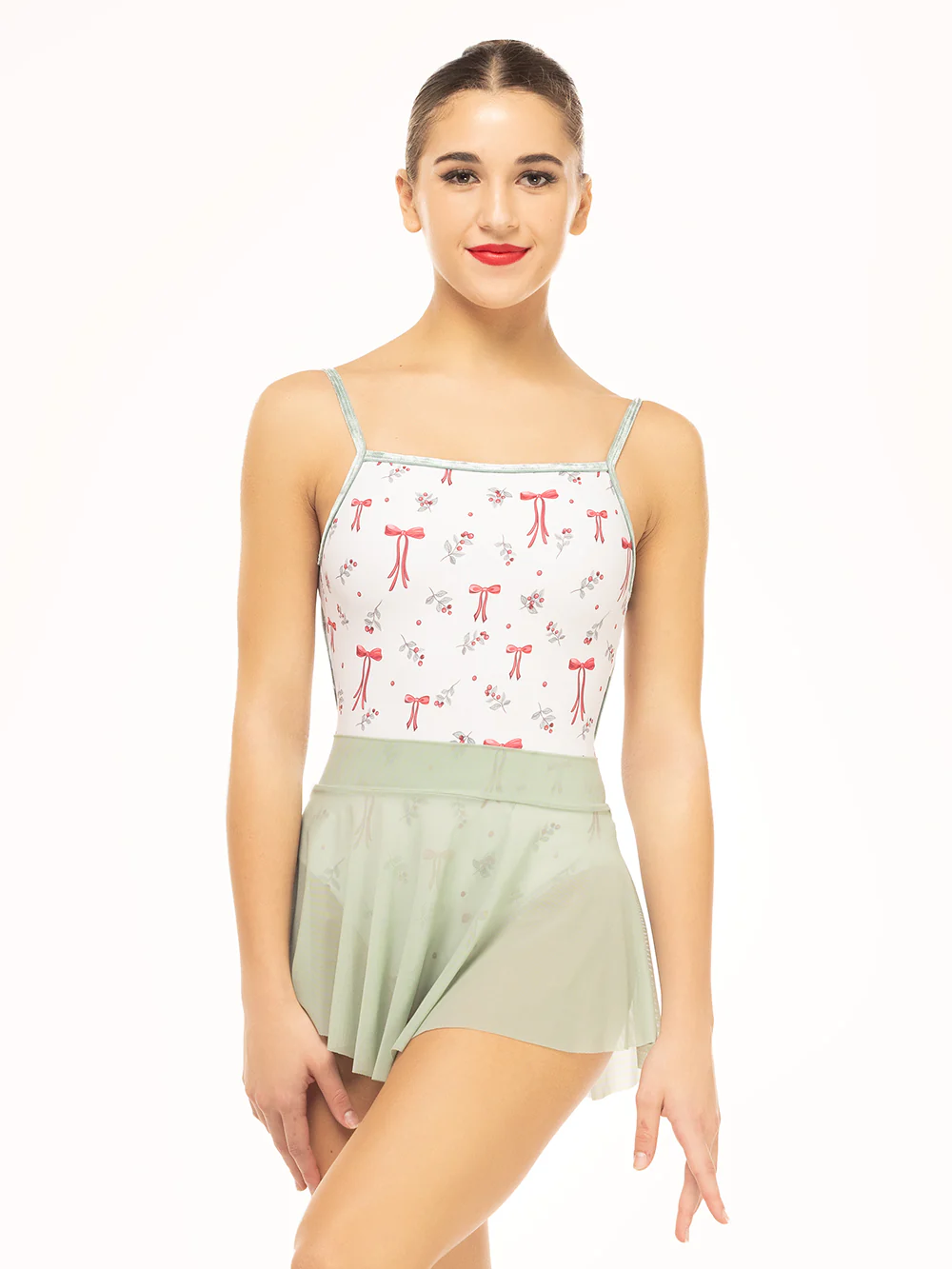 Candy Leotard Christmas Bows Kids RTW - Image 8
