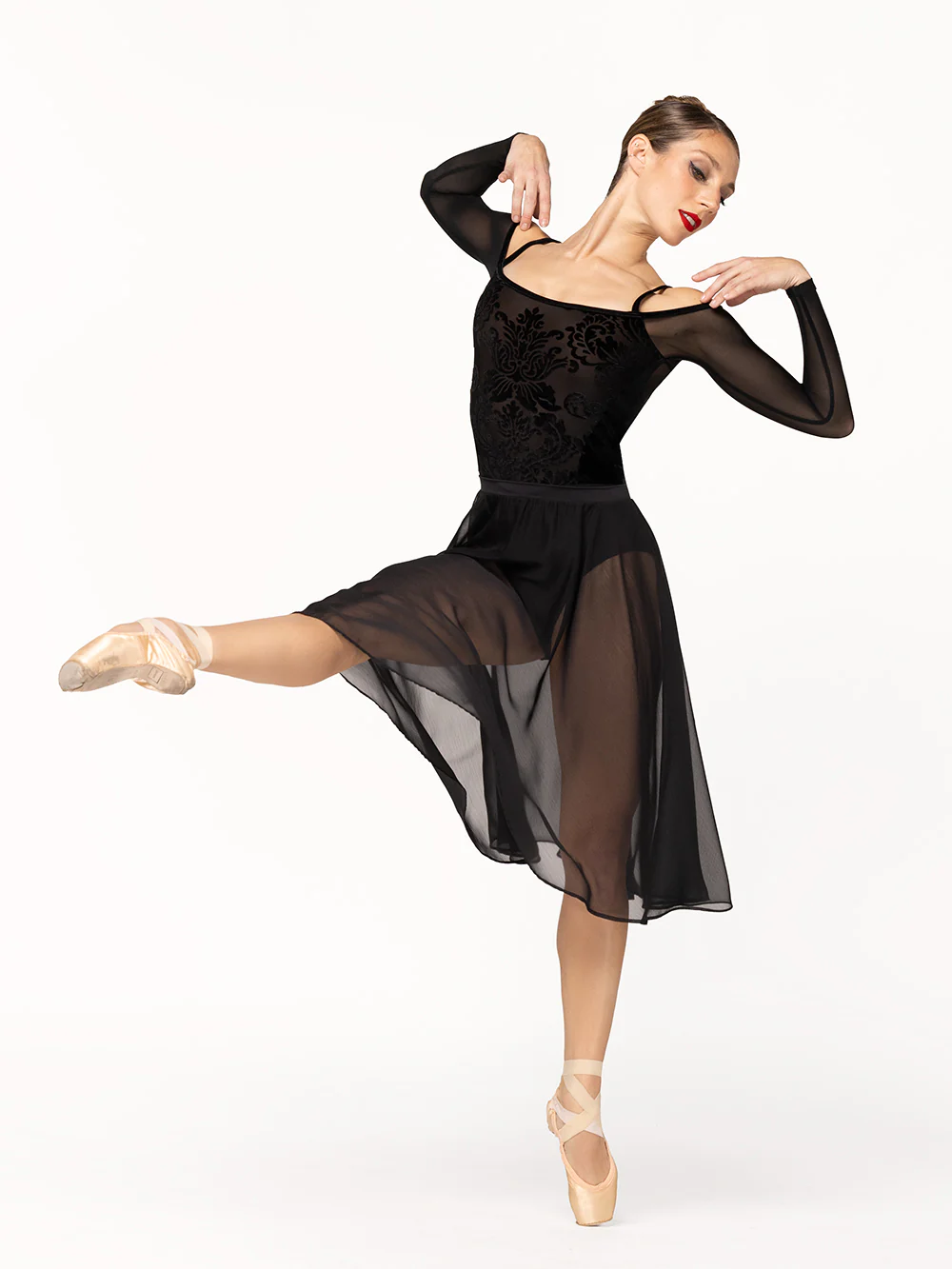 Chiffon Rehearsal Skirt Black Kids RTW