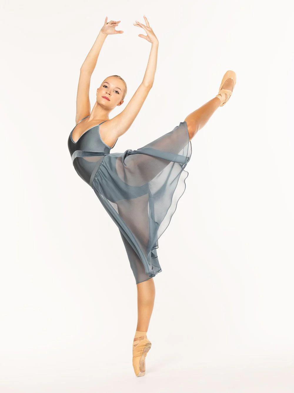 Chiffon Rehearsal Skirt Blue Agave RTW - Image 11