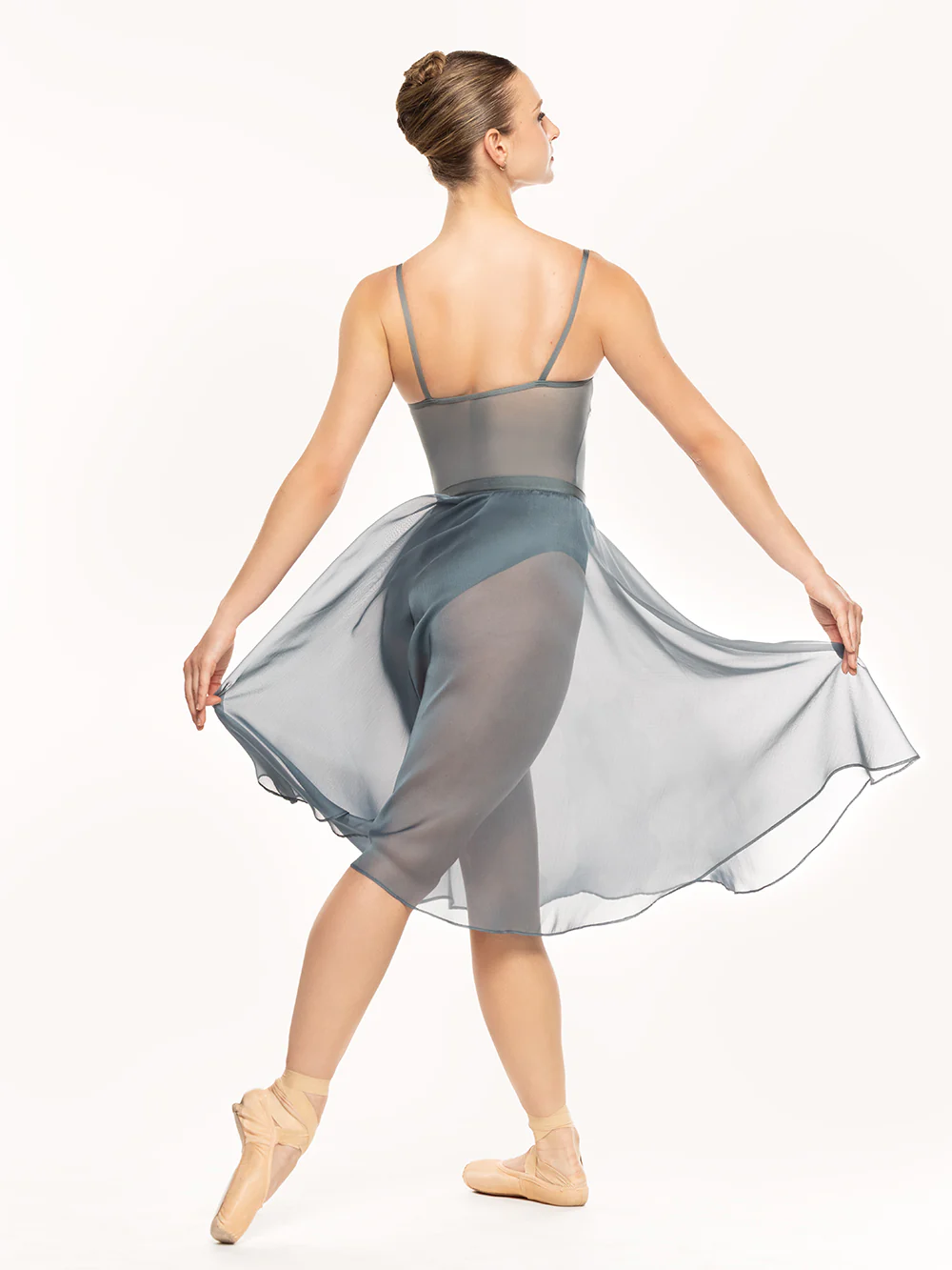 Chiffon Rehearsal Skirt Blue Agave RTW - Image 5