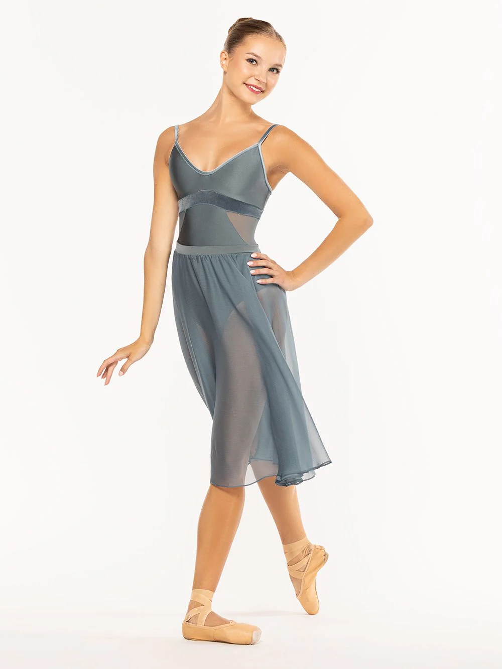 Chiffon Rehearsal Skirt Blue Agave RTW - Image 7