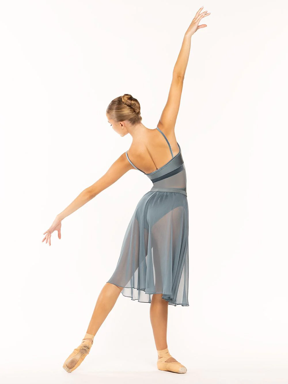 Chiffon Rehearsal Skirt Blue Agave RTW - Image 8