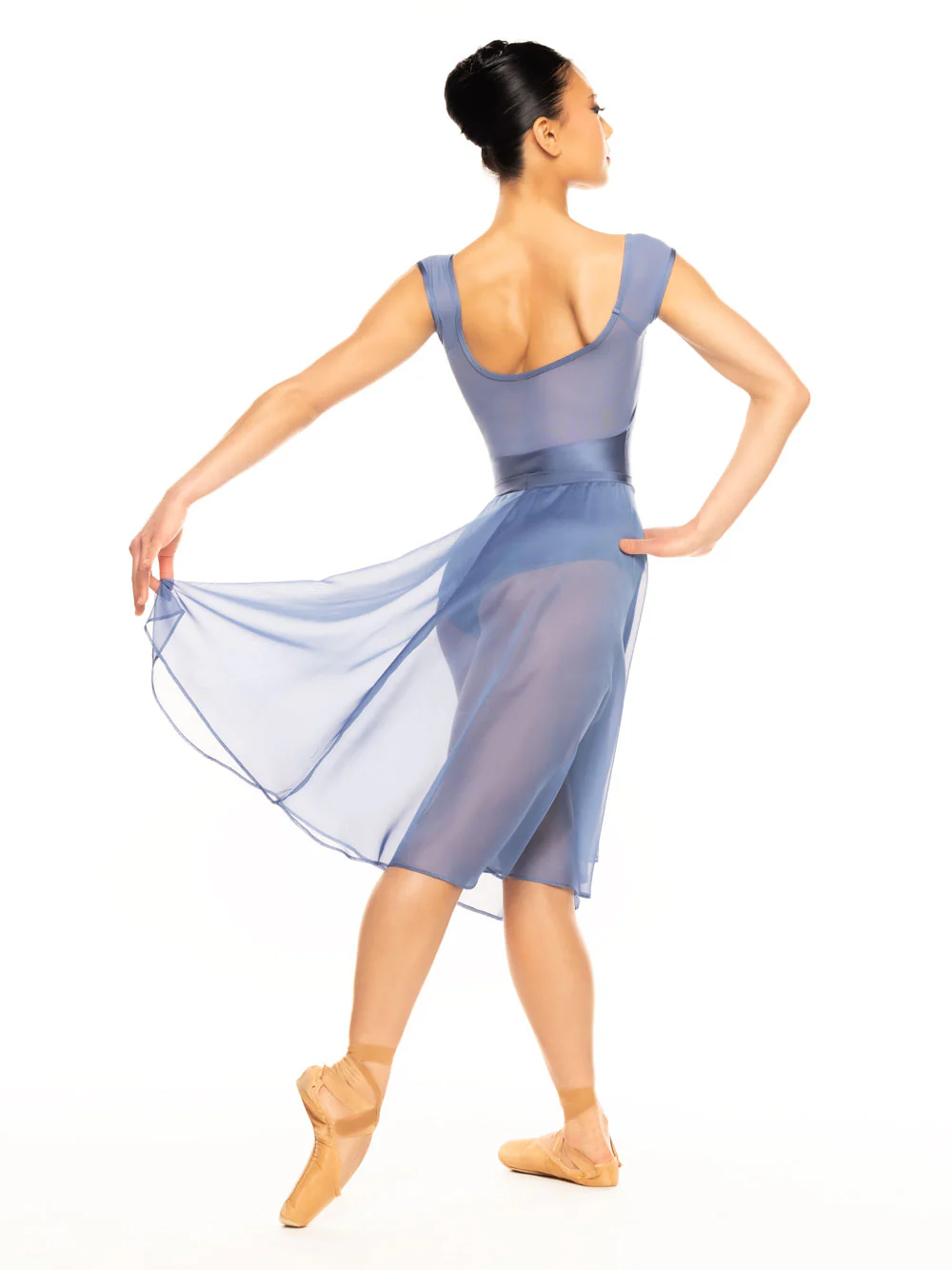 Chiffon Rehearsal Skirt Blue Steel Kids RTW - Image 5
