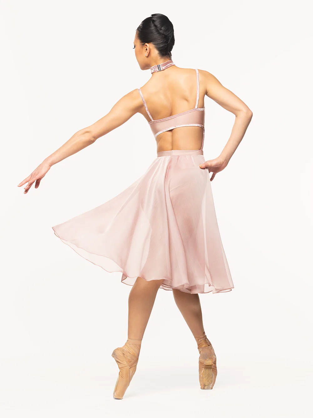 Chiffon Rehearsal Skirt Dusty Rose RTW - Image 2
