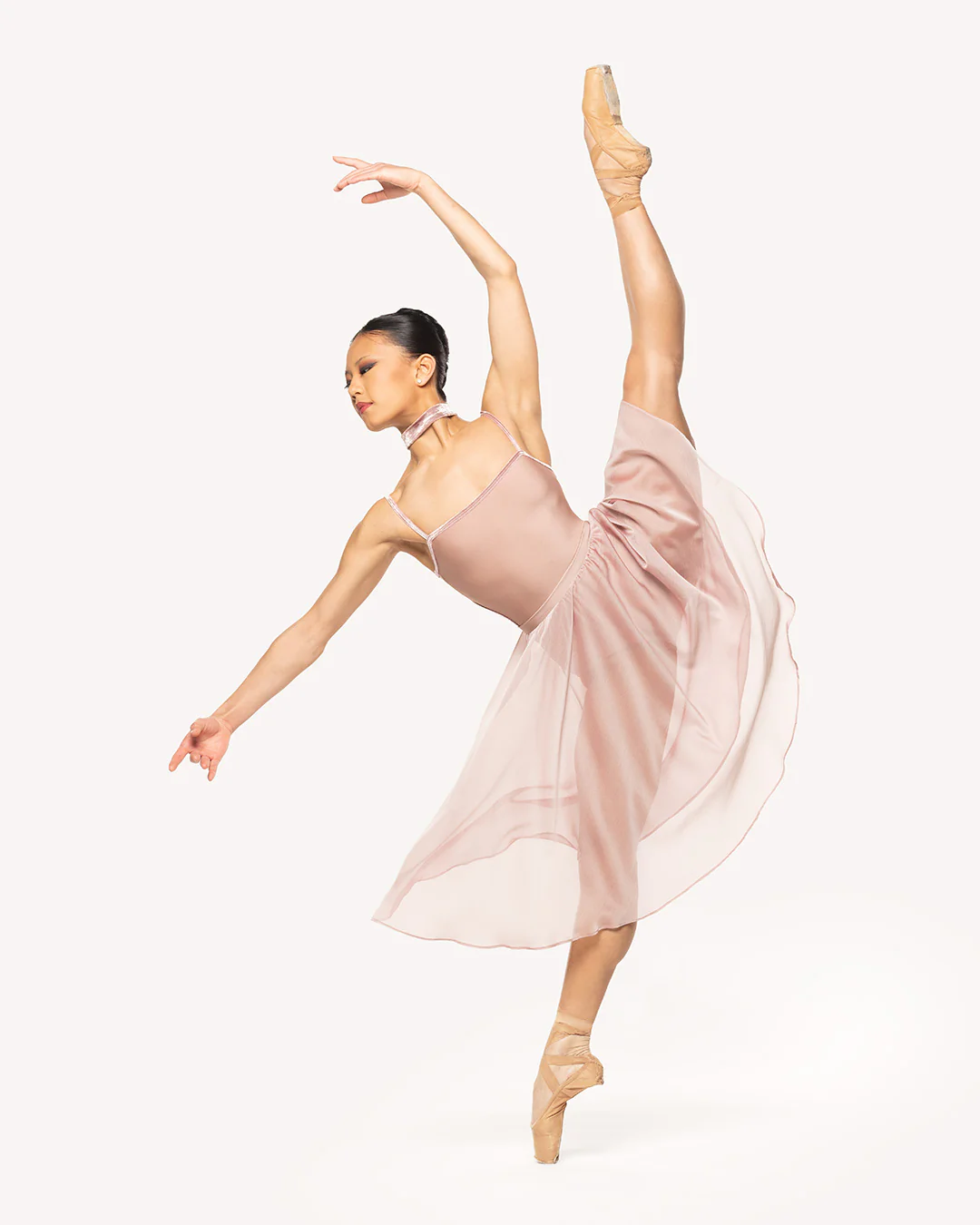 Chiffon Rehearsal Skirt Dusty Rose RTW - Image 3