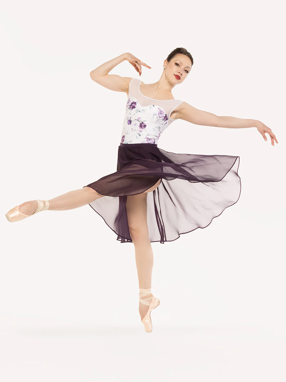 Chiffon Rehearsal Skirt Eggplant Kids RTW