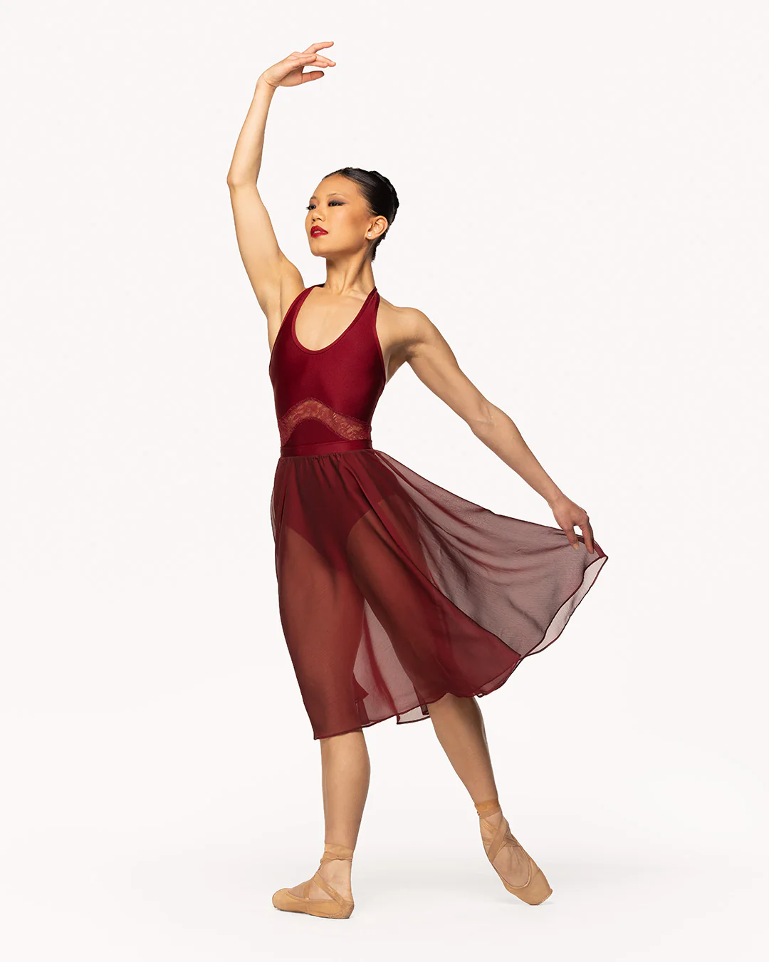 Chiffon Rehearsal Skirt Garnet RTW - Image 11