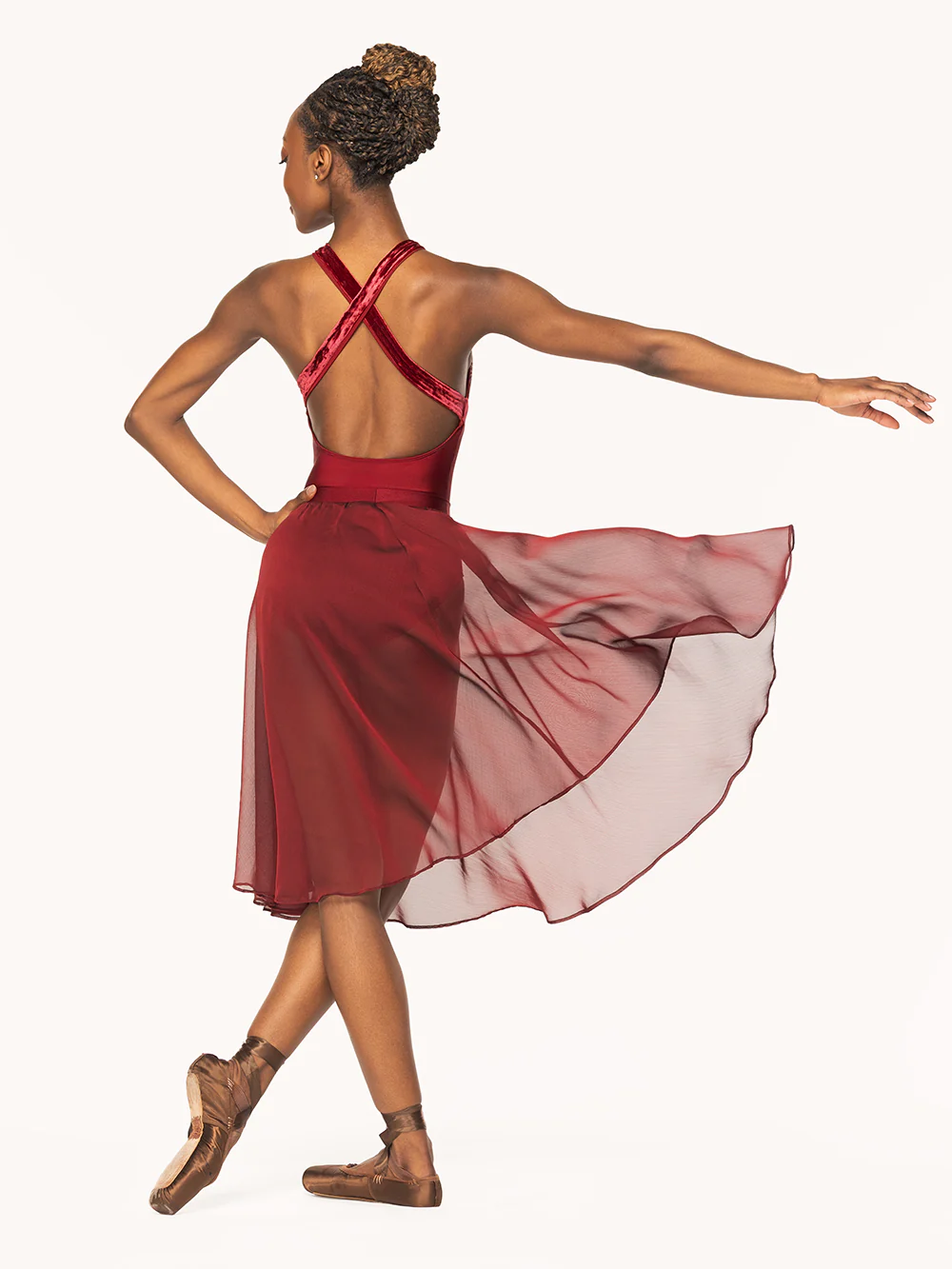 Chiffon Rehearsal Skirt Garnet RTW - Image 2