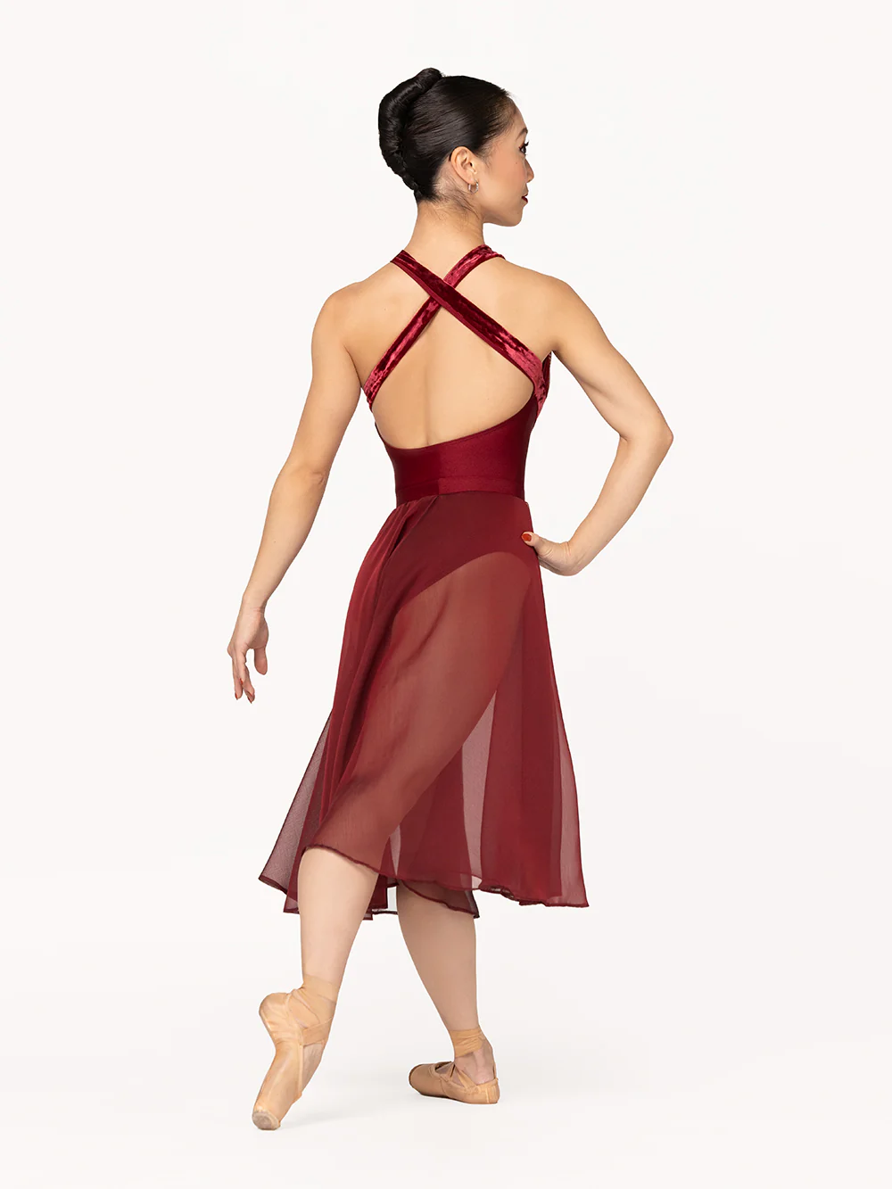 Chiffon Rehearsal Skirt Garnet RTW - Image 4