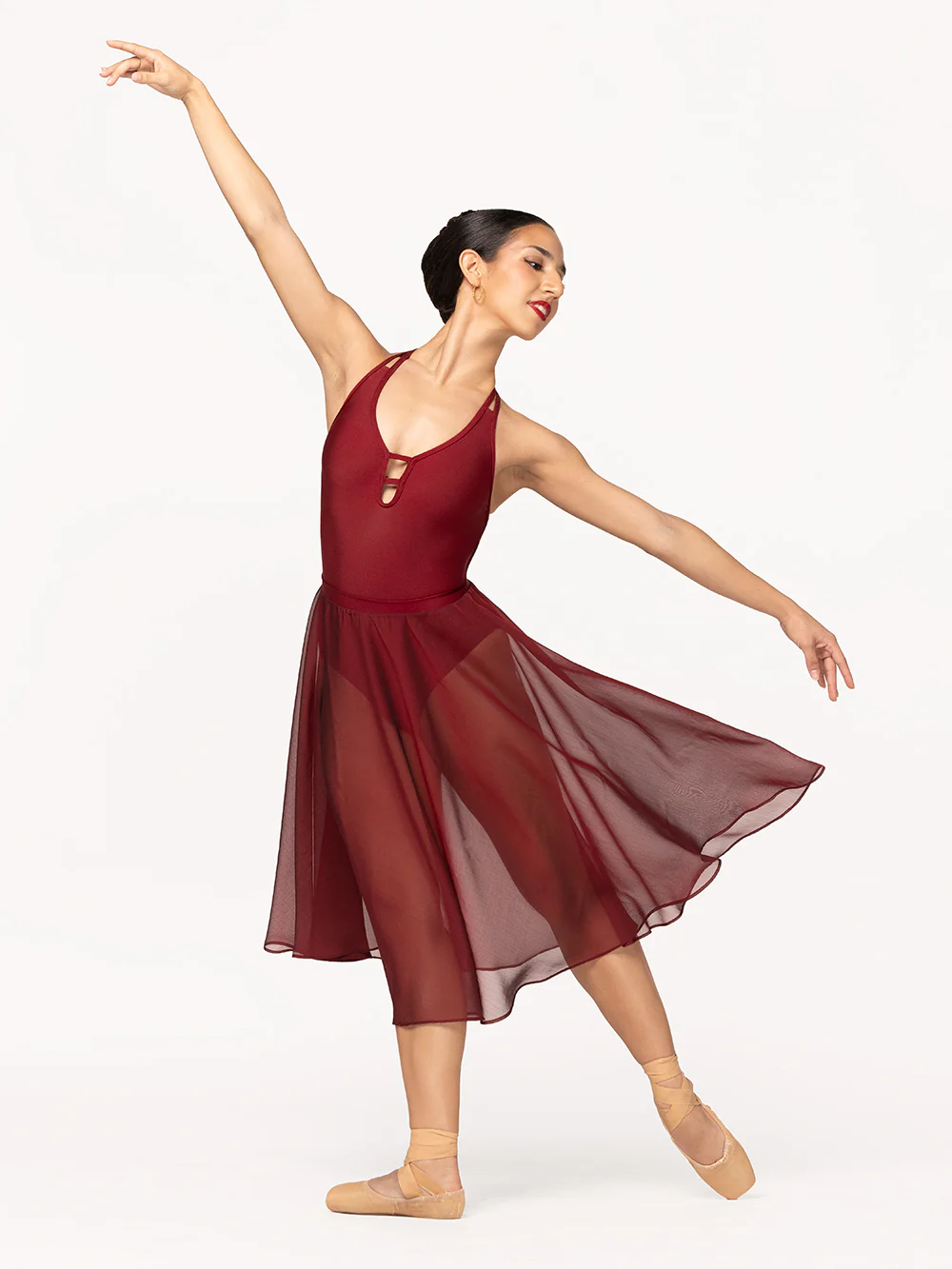 Chiffon Rehearsal Skirt Garnet RTW - Image 9