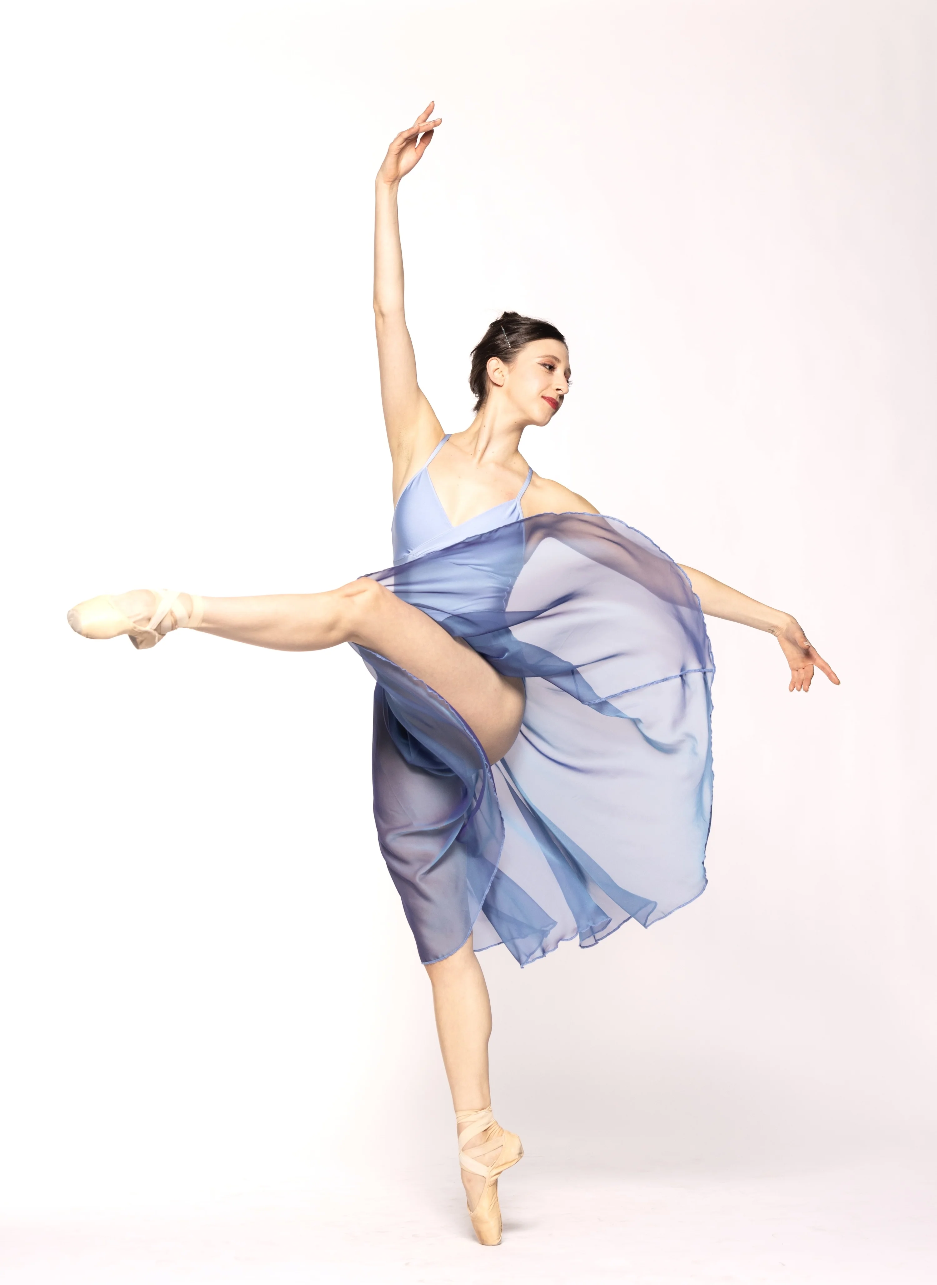 Chiffon Rehearsal Skirt Hydrangea Kids RTW - Image 4