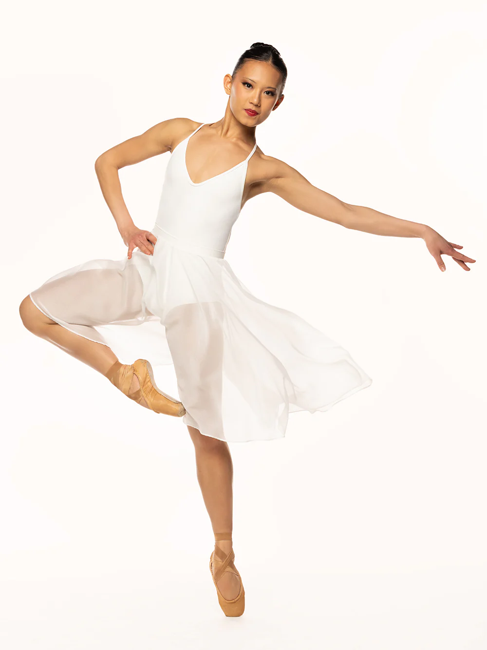 Chiffon Rehearsal Skirt Stage White RTW
