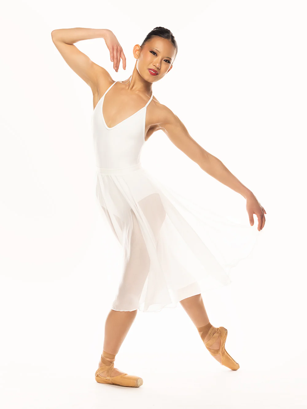 Chiffon Rehearsal Skirt Stage White RTW - Image 4