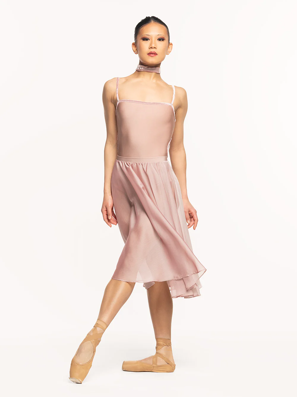 Choker Dusty Rose Crushed Velvet RTW - Image 3