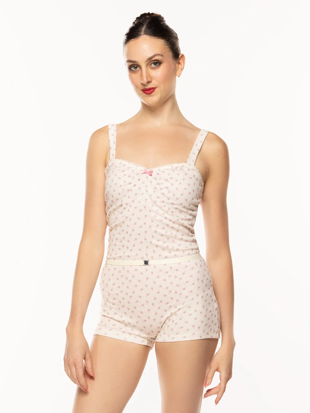 Deven Biketard Knit Cream Pointelle Kids RTW - Image 7