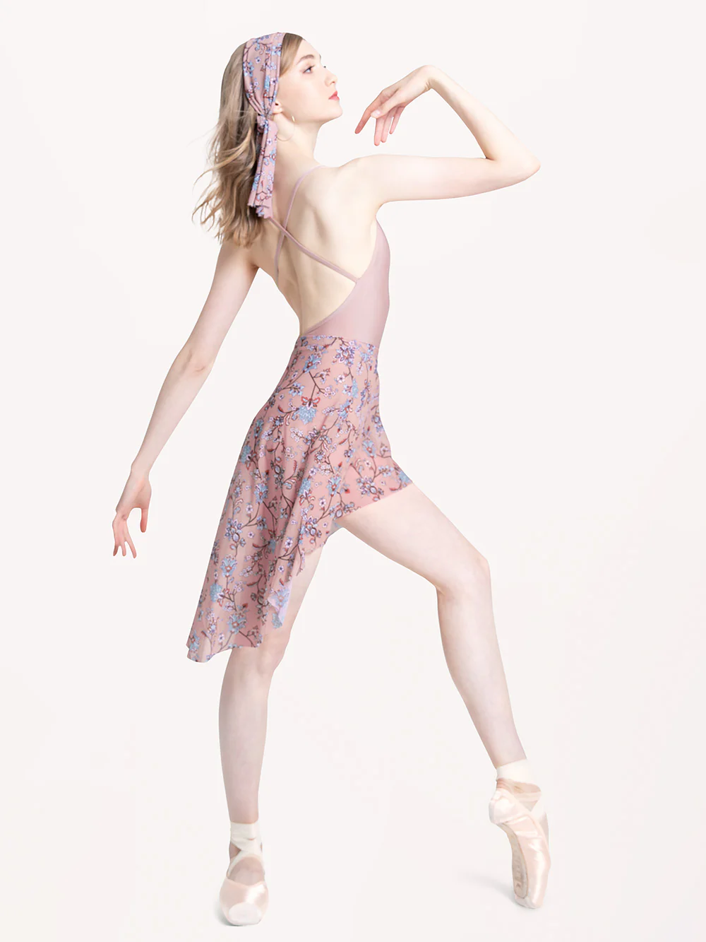 Dramatic High-Low Skirt Crescendo Pink Mesh RTW - Image 2