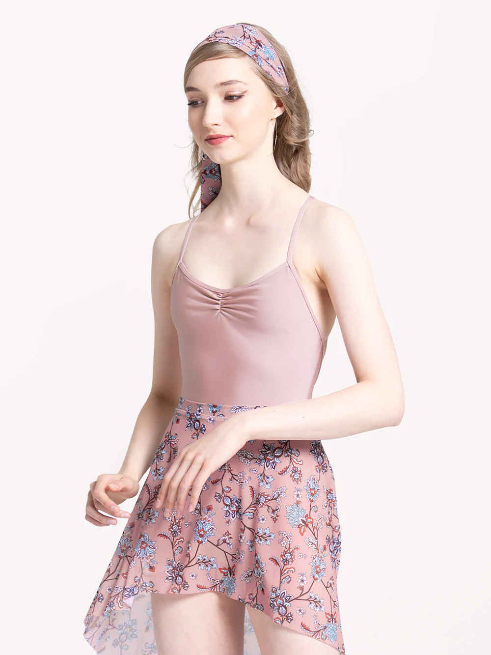 Dramatic High-Low Skirt Crescendo Pink Mesh RTW - Image 3