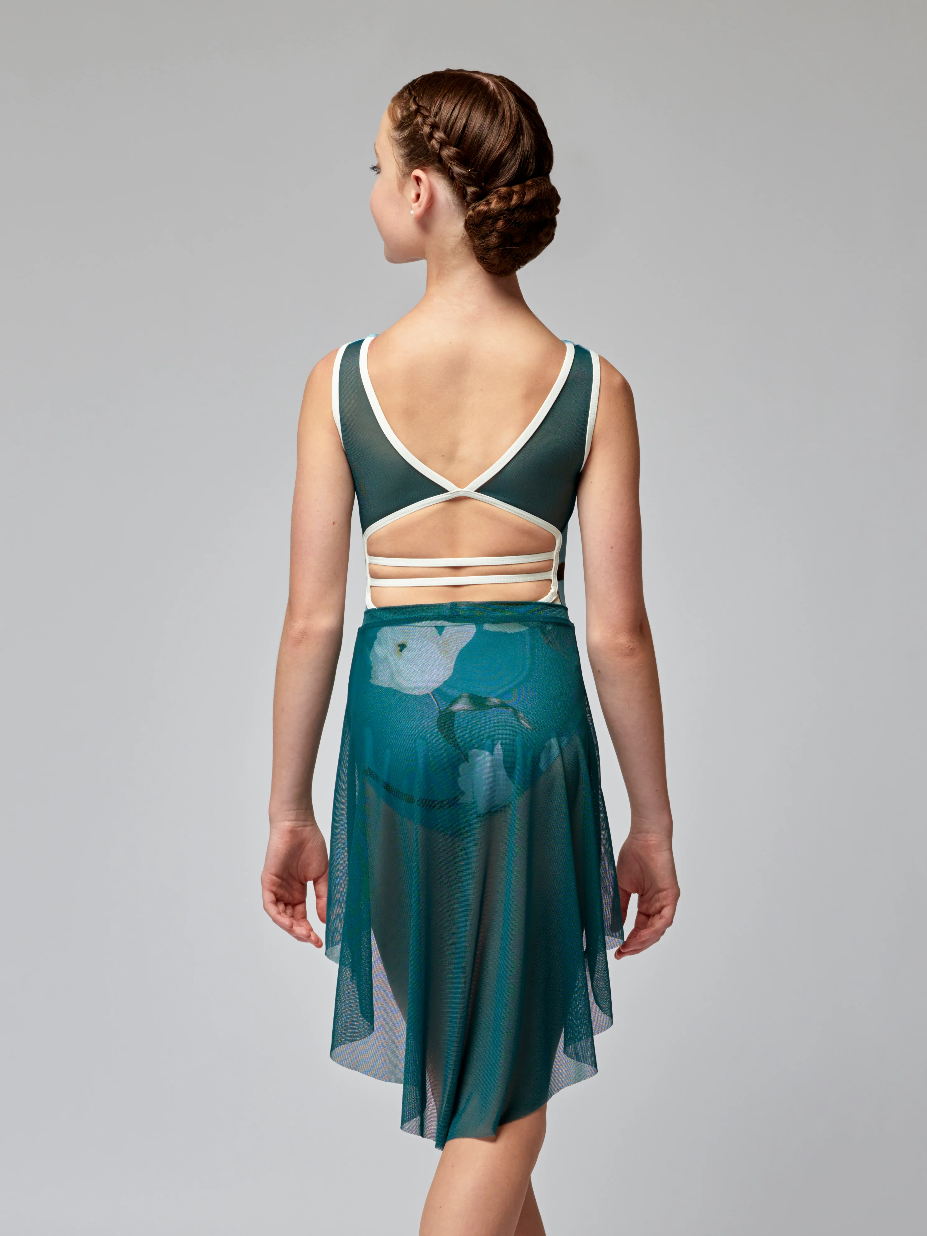 Dramatic High-Low Skirt Kids Lagoon Mesh RTW - Image 10