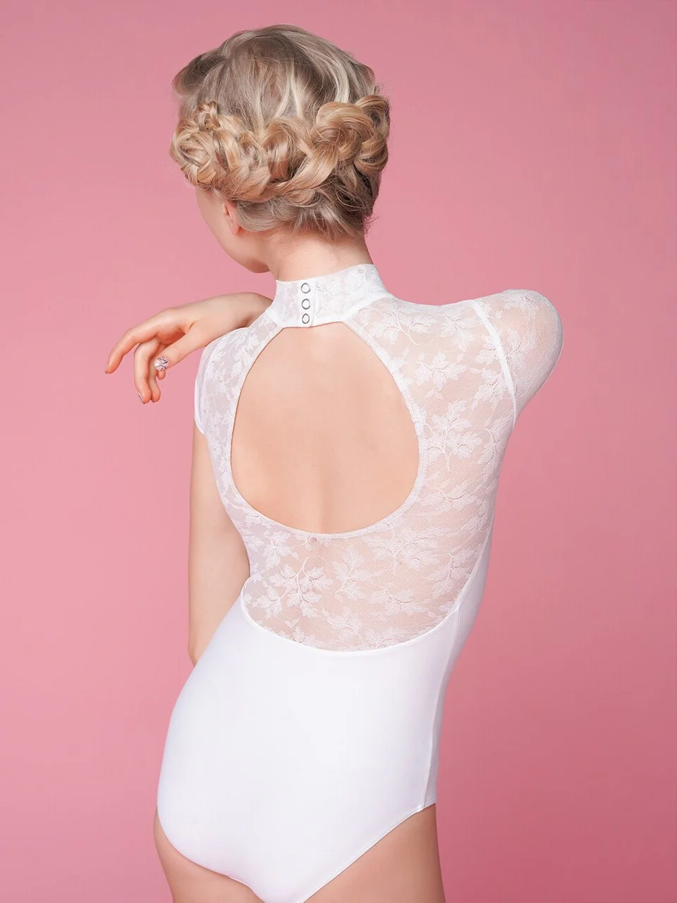 Elizabeth White Ivy Lace Leotard RTW - Image 7