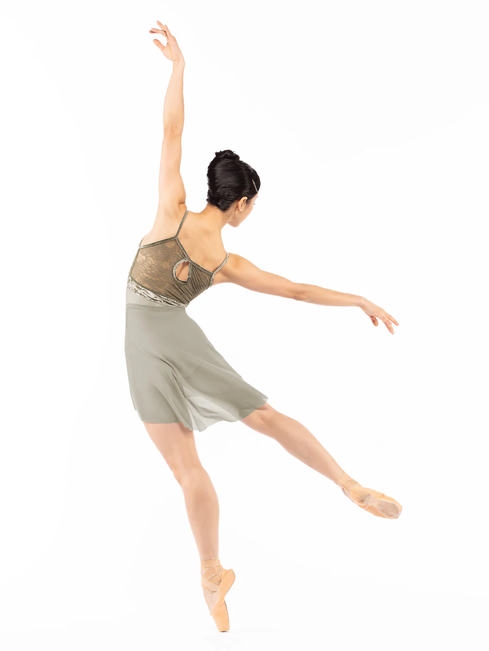 Ella Leotard Mercury Dusty Olive Lace Kids RTW - Image 6